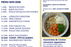 Nos menus du jour